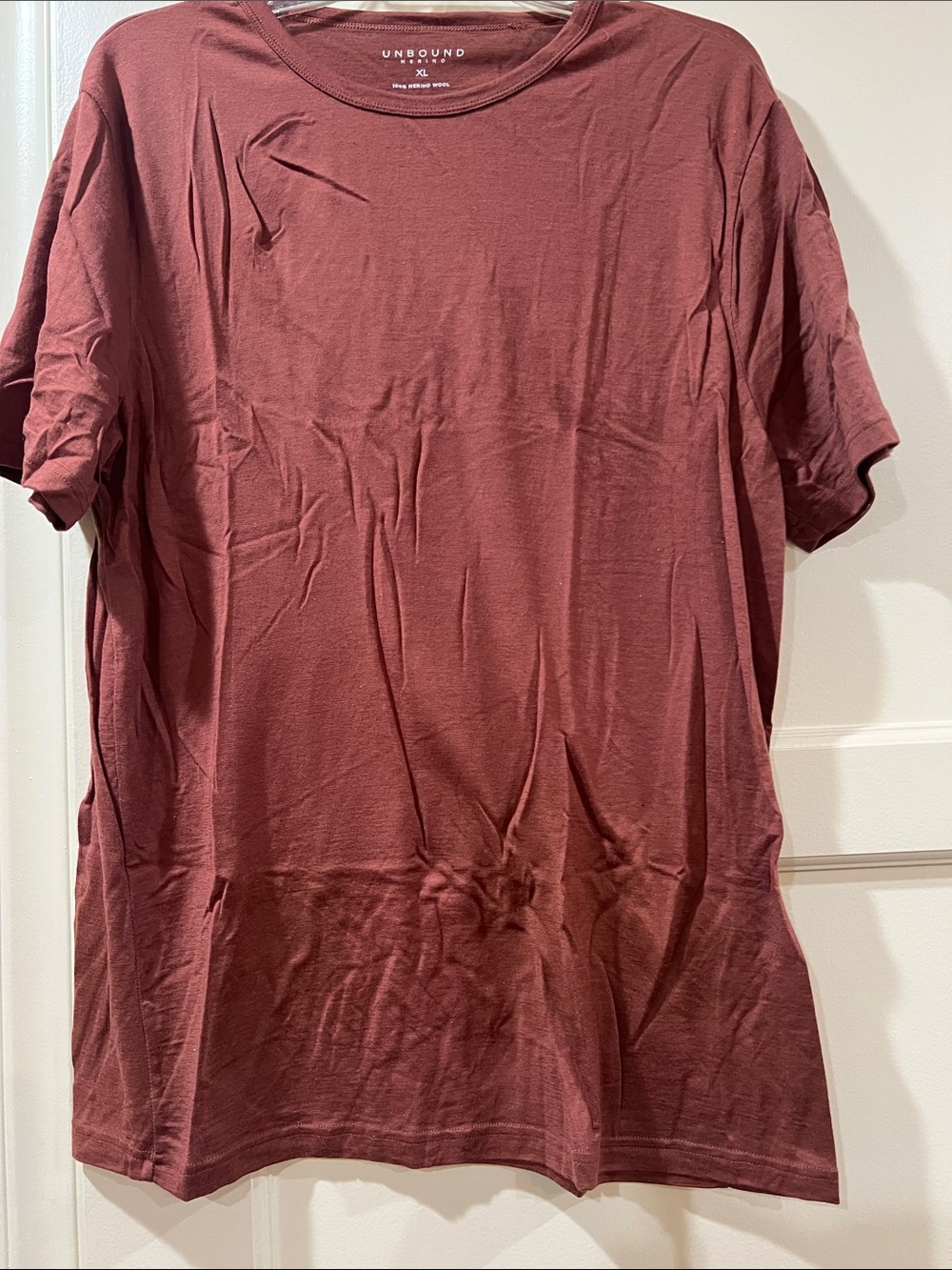 Inbound Men's Short Sleeve Crew Tee in Deep Maroon